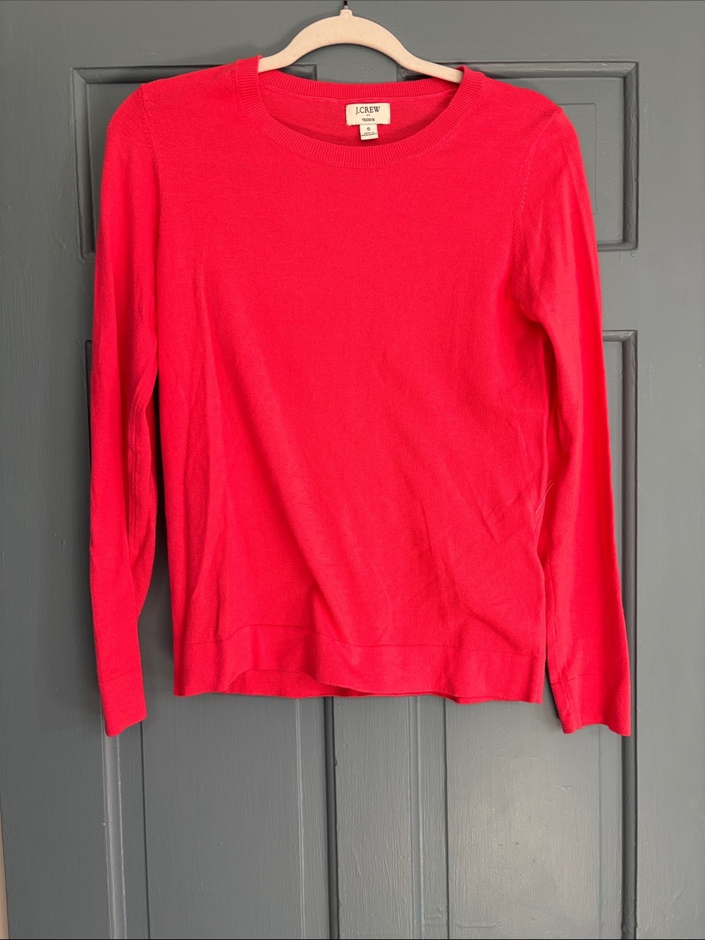 J. Crew Slim Crewneck Sweater in Salmon Pink